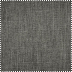 Blazer Grey Grommet Textured Faux Linen Room Darkening Curtain