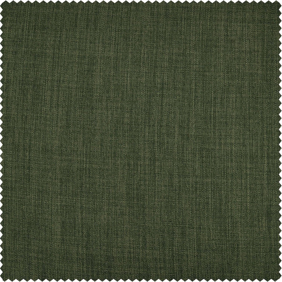 Tuscany Green Textured Faux Linen Custom Curtain - HalfPriceDrapes.com
