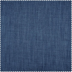 Denim Textured Faux Linen Custom Curtain