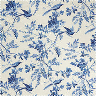 Blue Willow Arbor Floral Dune Cotton Textured Printed Swatch