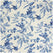 Blue Willow Arbor Floral Dune Cotton Textured Printed Custom Curtain