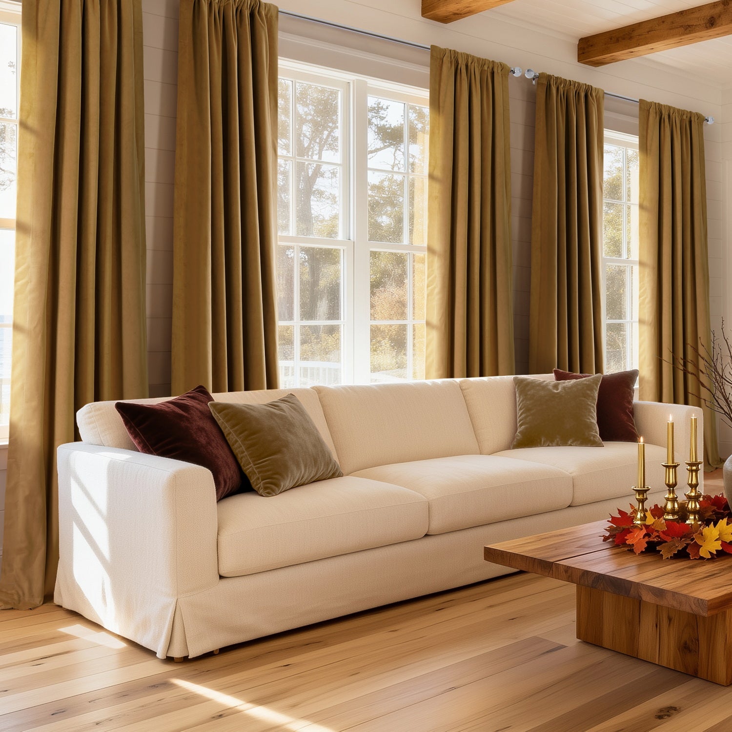 Amber Gold Signature Velvet Custom Curtain