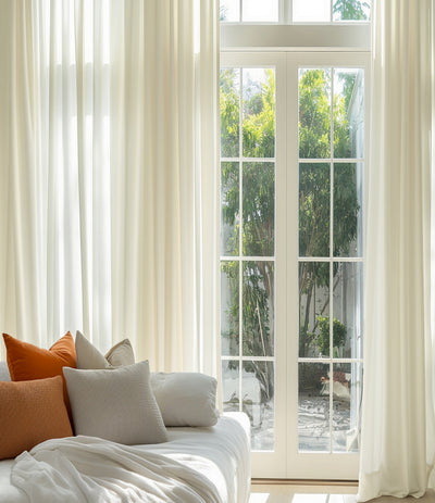 Antique Lace Deluxe French Linen Custom Curtain