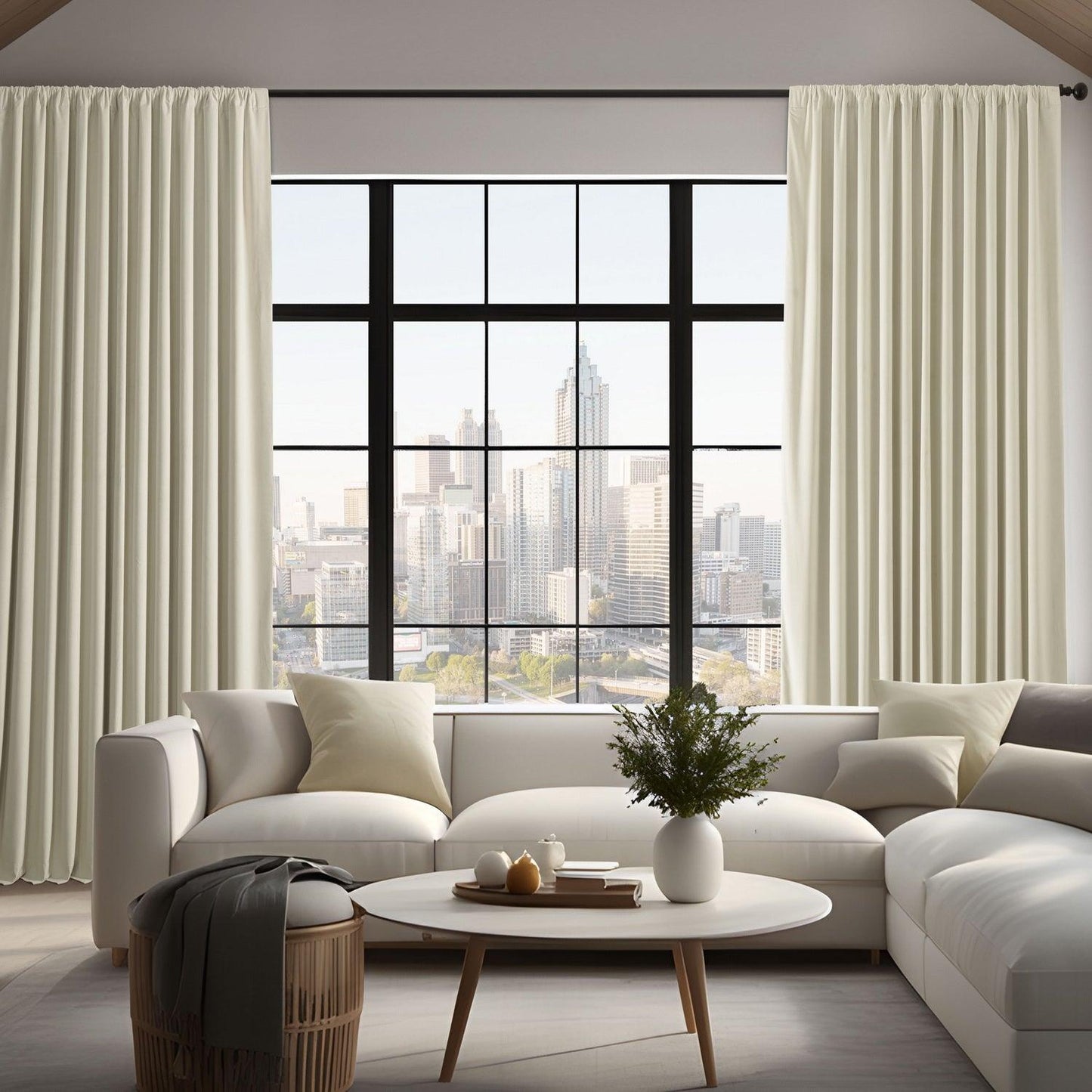 Au Lait Crème Heritage Plush Velvet Custom Curtain - HalfPriceDrapes.com