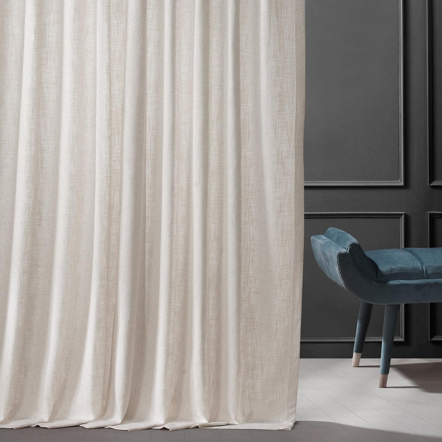 Coconut Cream Belga Faux Linen Custom Curtain - HalfPriceDrapes.com