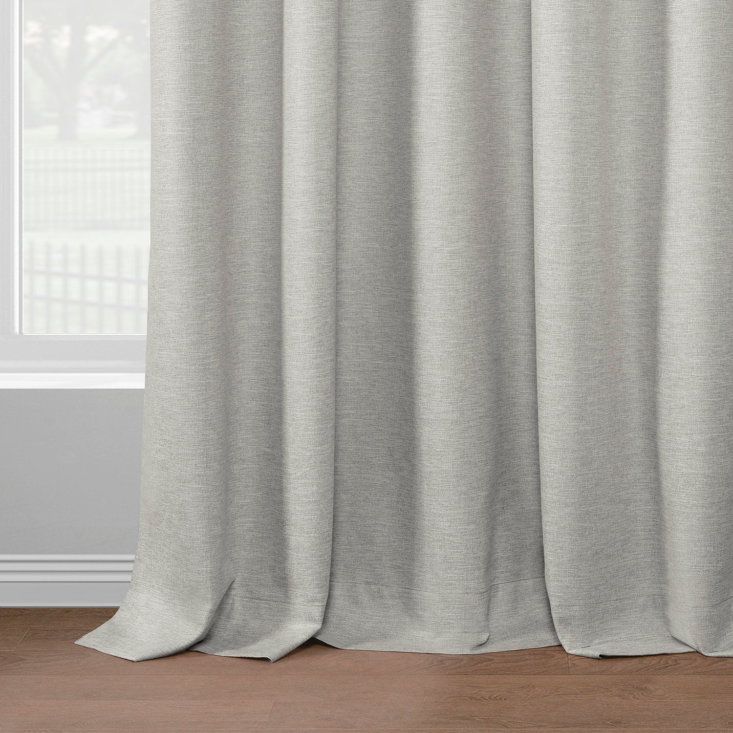 Farmhouse Birch Boho Chic Faux Linen Blackout Curtain Pair (2 Panels)