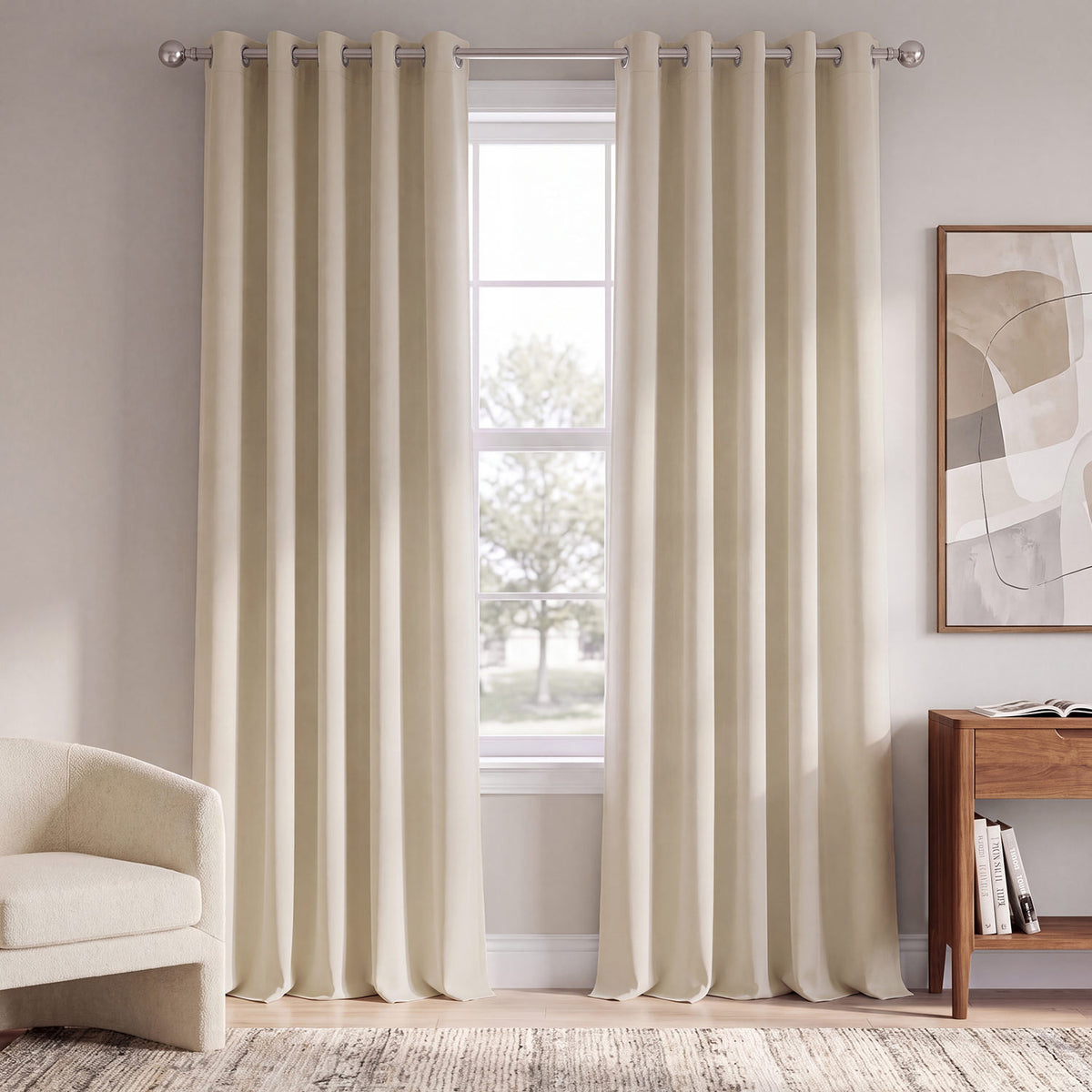 Eggnog Grommet Room Darkening Curtain