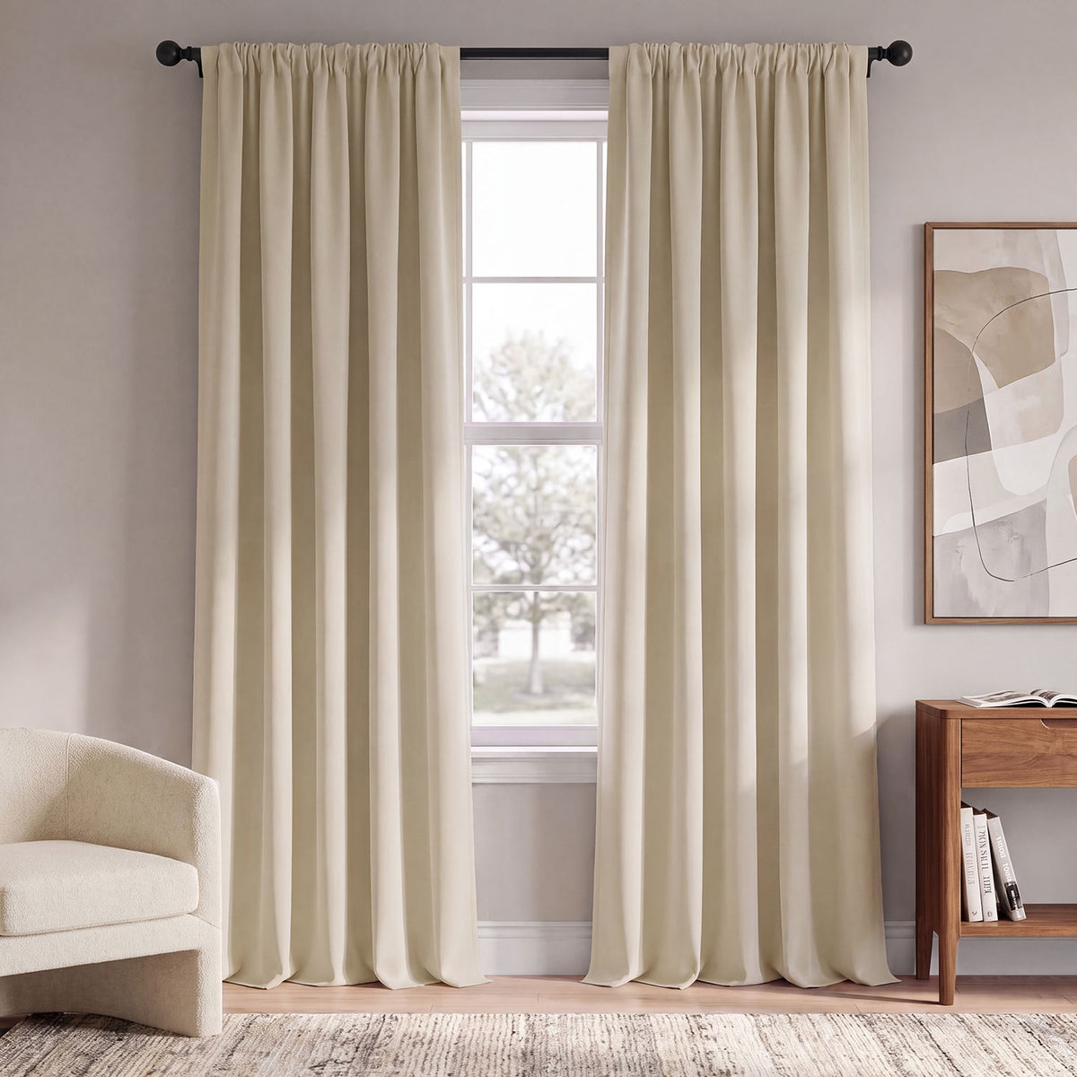 Eggnog Room Darkening Curtain
