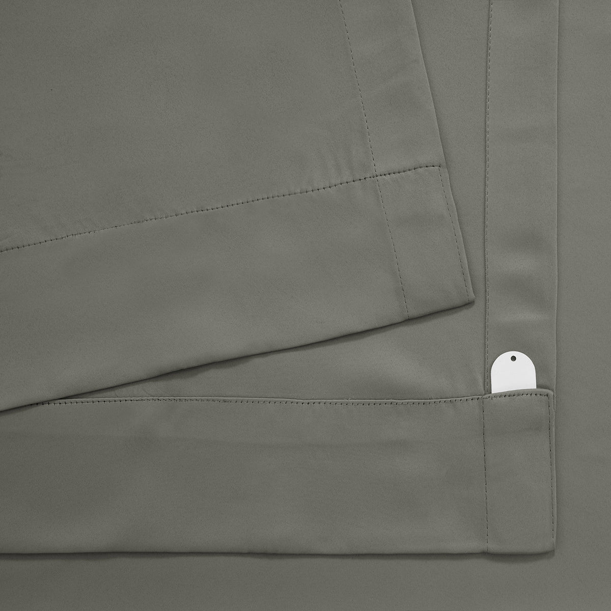 Neutral Grey Grommet Room Darkening Curtain