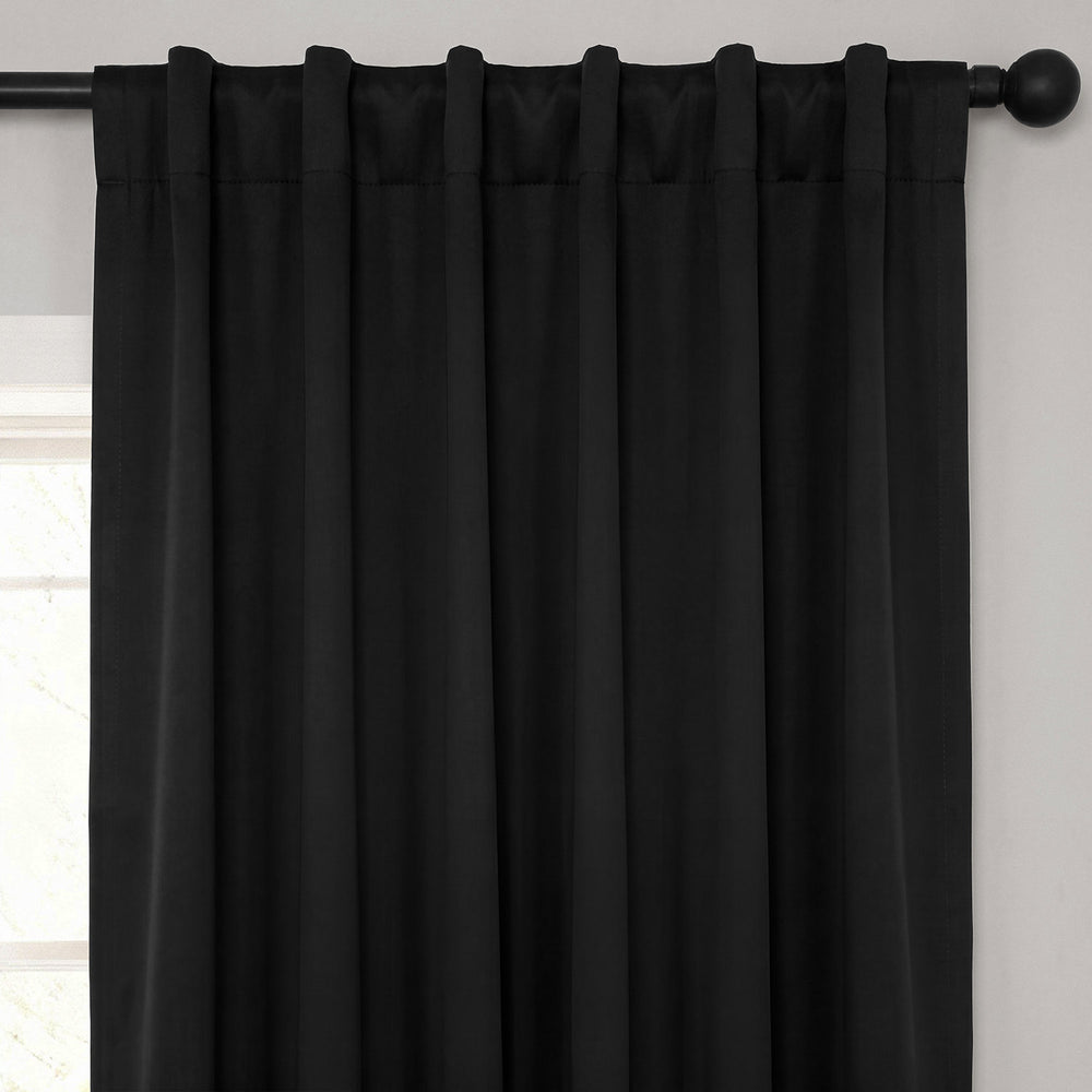 Jet Black Room Darkening Curtain
