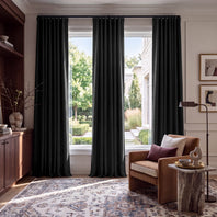 Jet Black Room Darkening Curtain