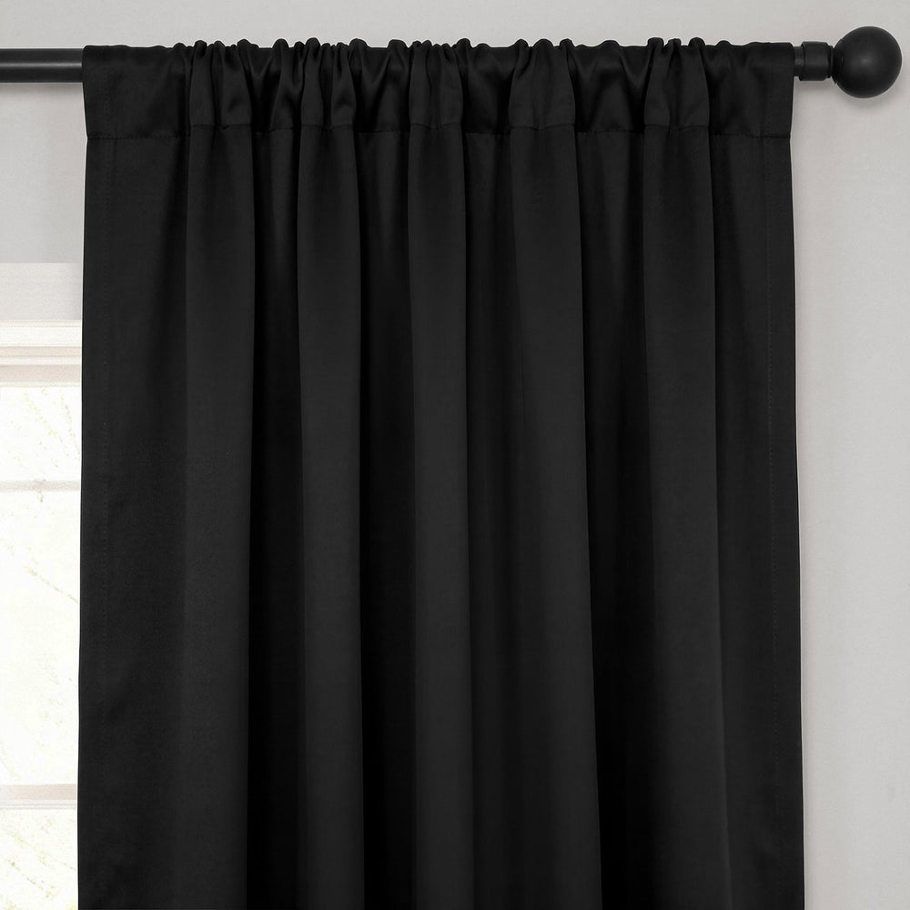 Jet Black Room Darkening Curtain