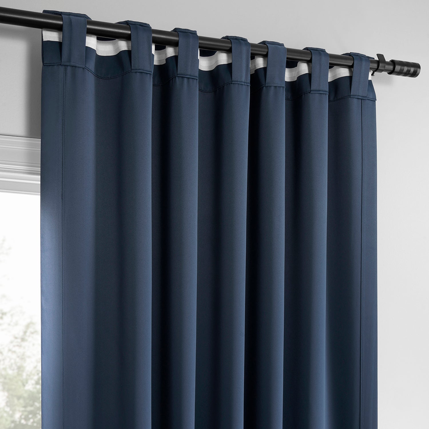 Deep Blue Room Darkening Curtain Pair (2 Panels)