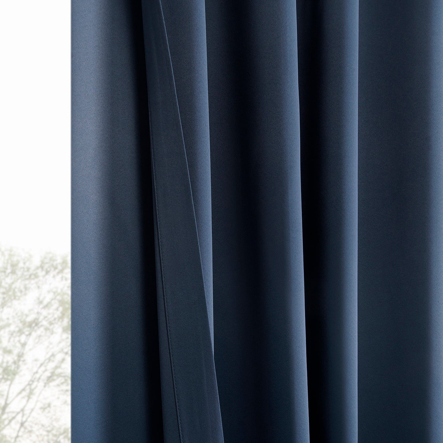 Deep Blue Room Darkening Curtain Pair (2 Panels)