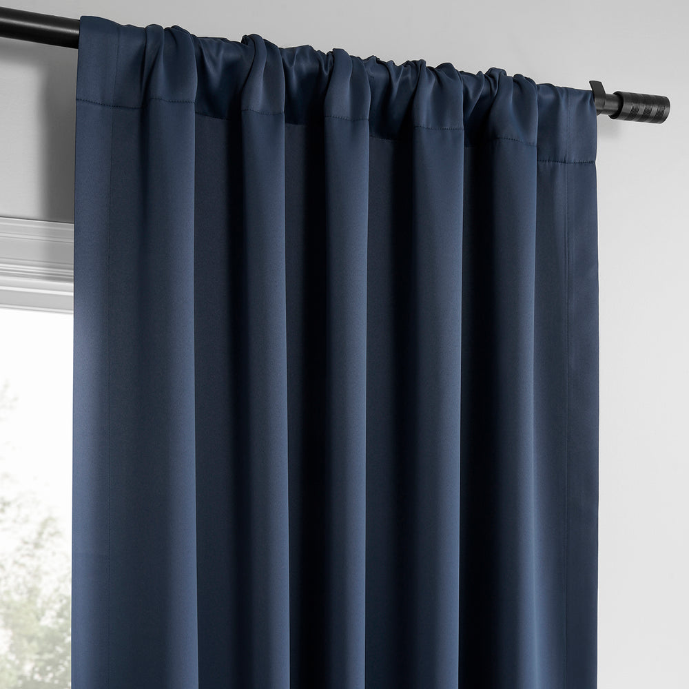 Deep Blue Room Darkening Curtain Pair (2 Panels)