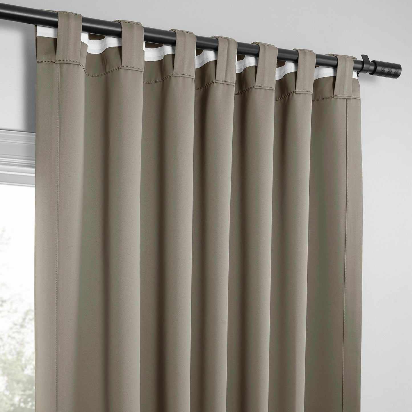 Dark Warm Taupe Room Darkening Curtain Pair (2 Panels)