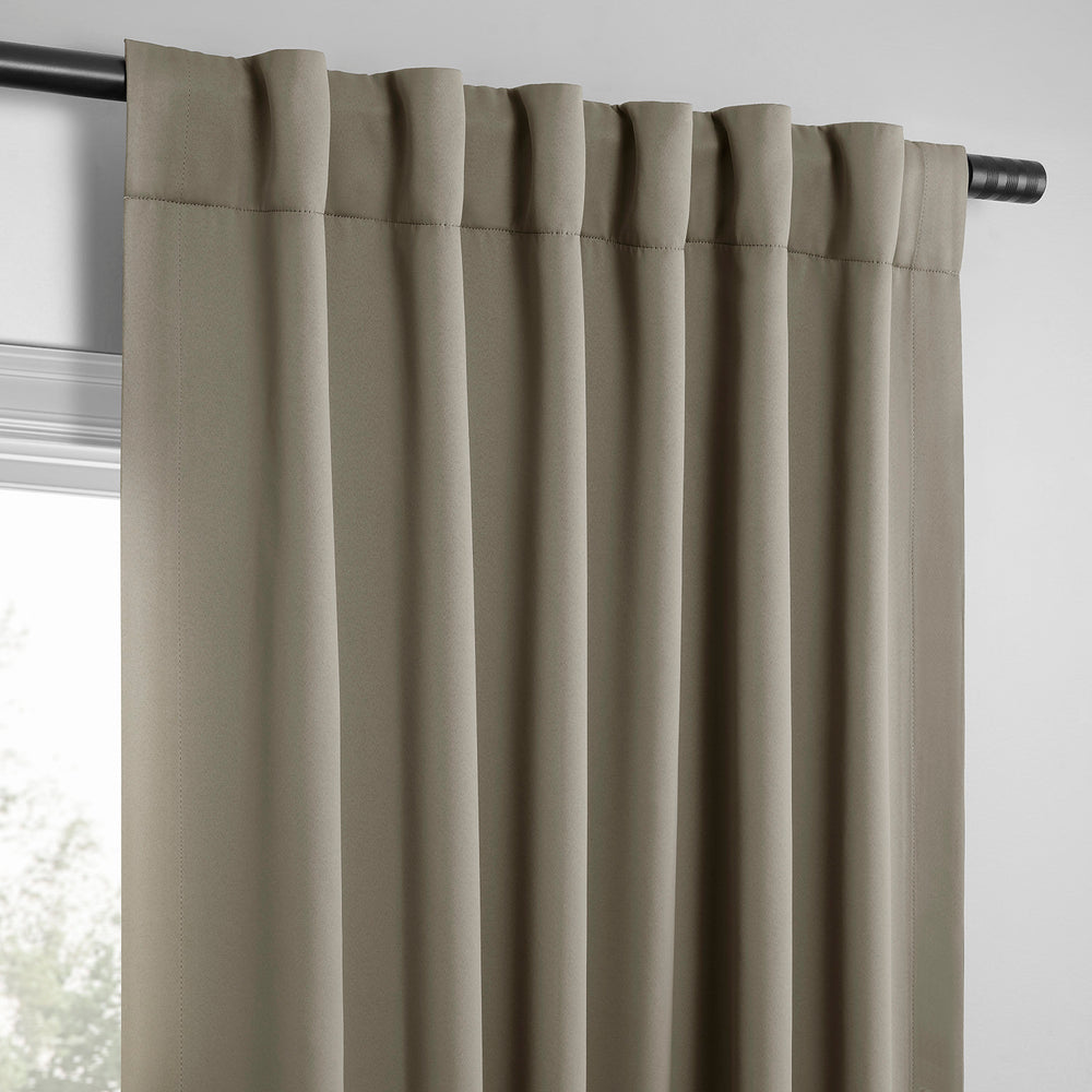 Dark Warm Taupe Room Darkening Curtain Pair (2 Panels)
