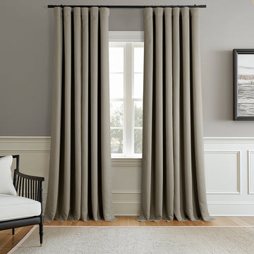 Dark Warm Taupe Room Darkening Curtain Pair (2 Panels)