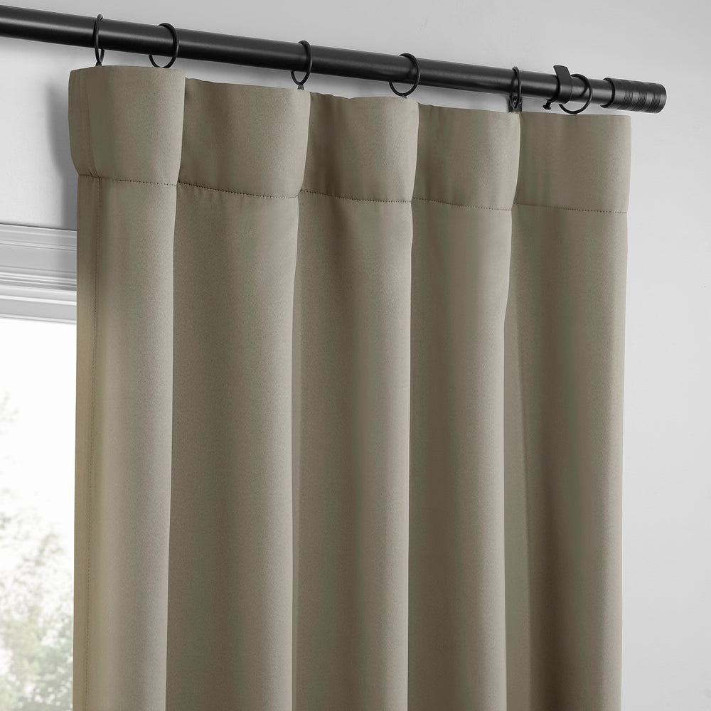 Dark Warm Taupe Room Darkening Curtain Pair (2 Panels)