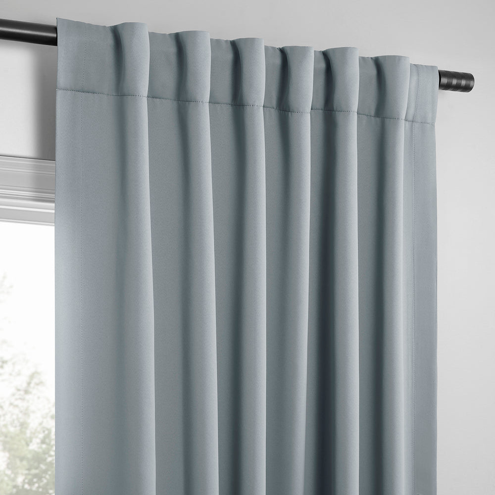Light Blue Grey Room Darkening Curtain Pair (2 Panels)