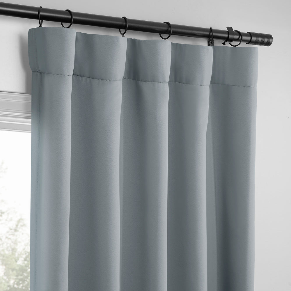 Light Blue Grey Room Darkening Curtain Pair (2 Panels)