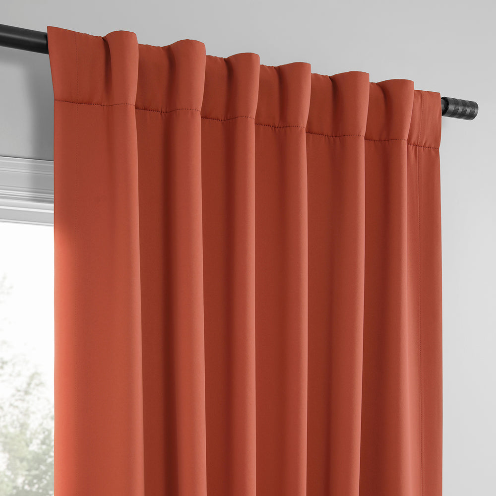Rust Room Darkening Curtain Pair (2 Panels)