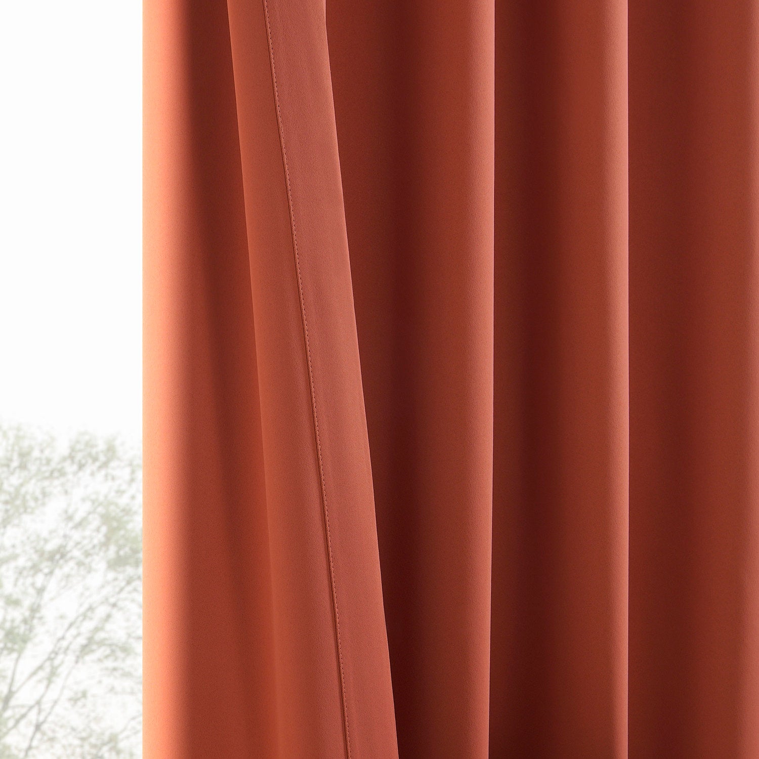 Rust Room Darkening Curtain Pair (2 Panels)