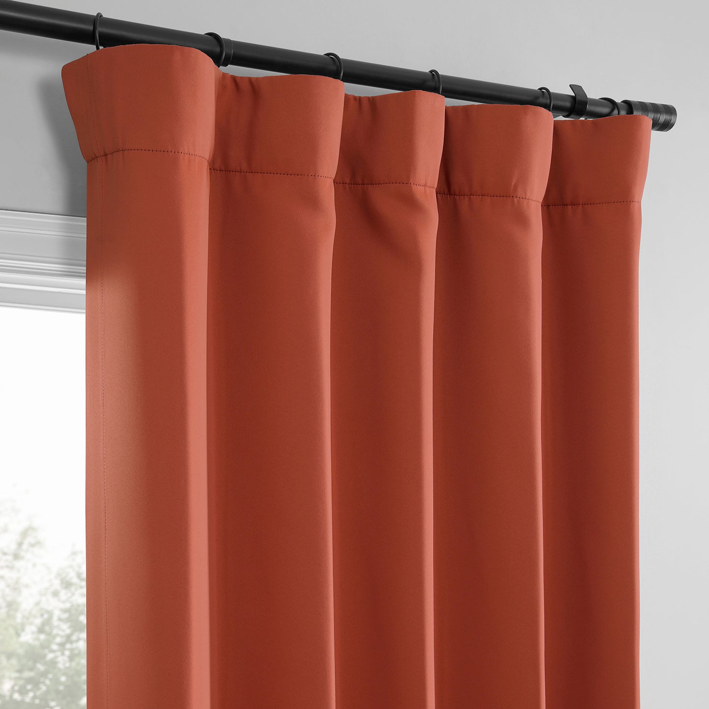 Rust Room Darkening Curtain Pair (2 Panels)