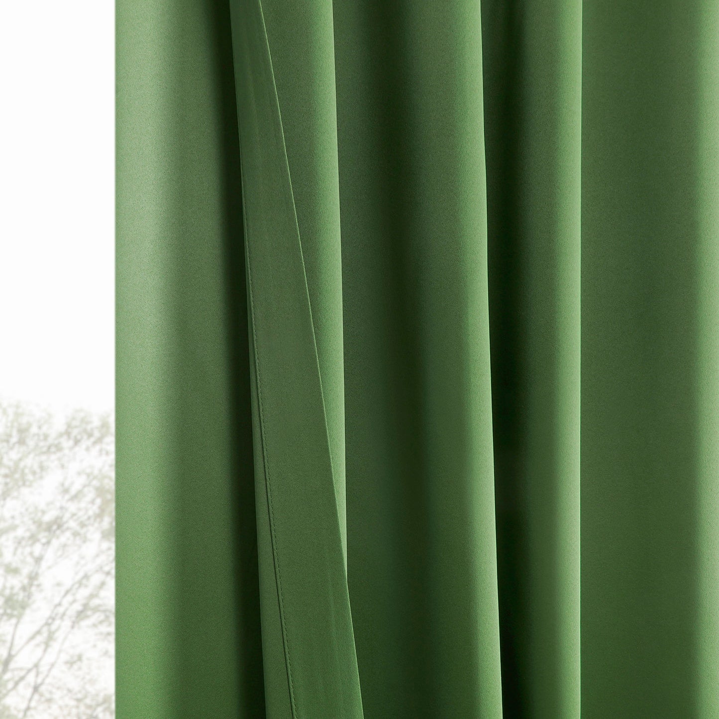 Dark Olive Green Room Darkening Curtain Pair (2 Panels)