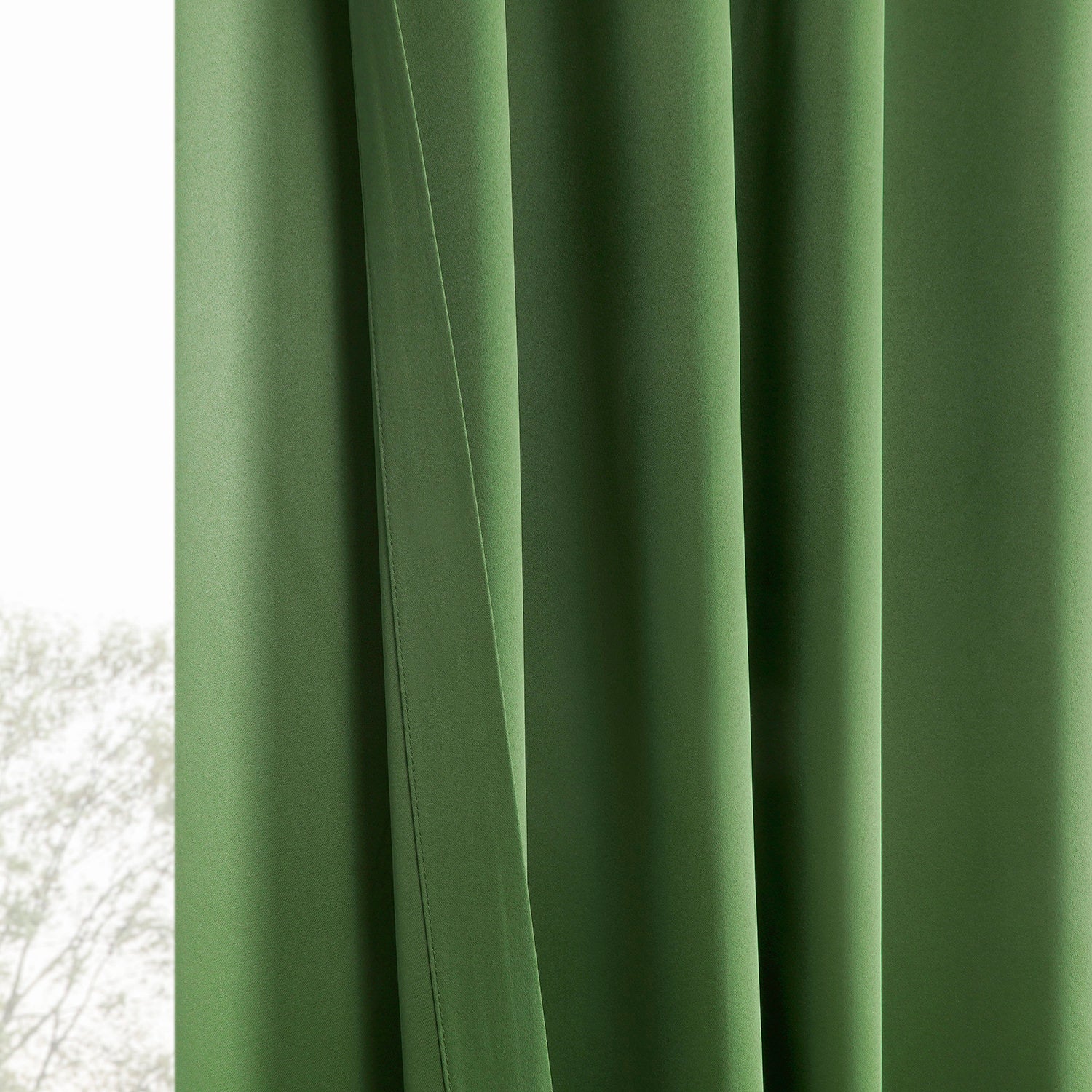 Dark Olive Green Room Darkening Curtain Pair (2 Panels)