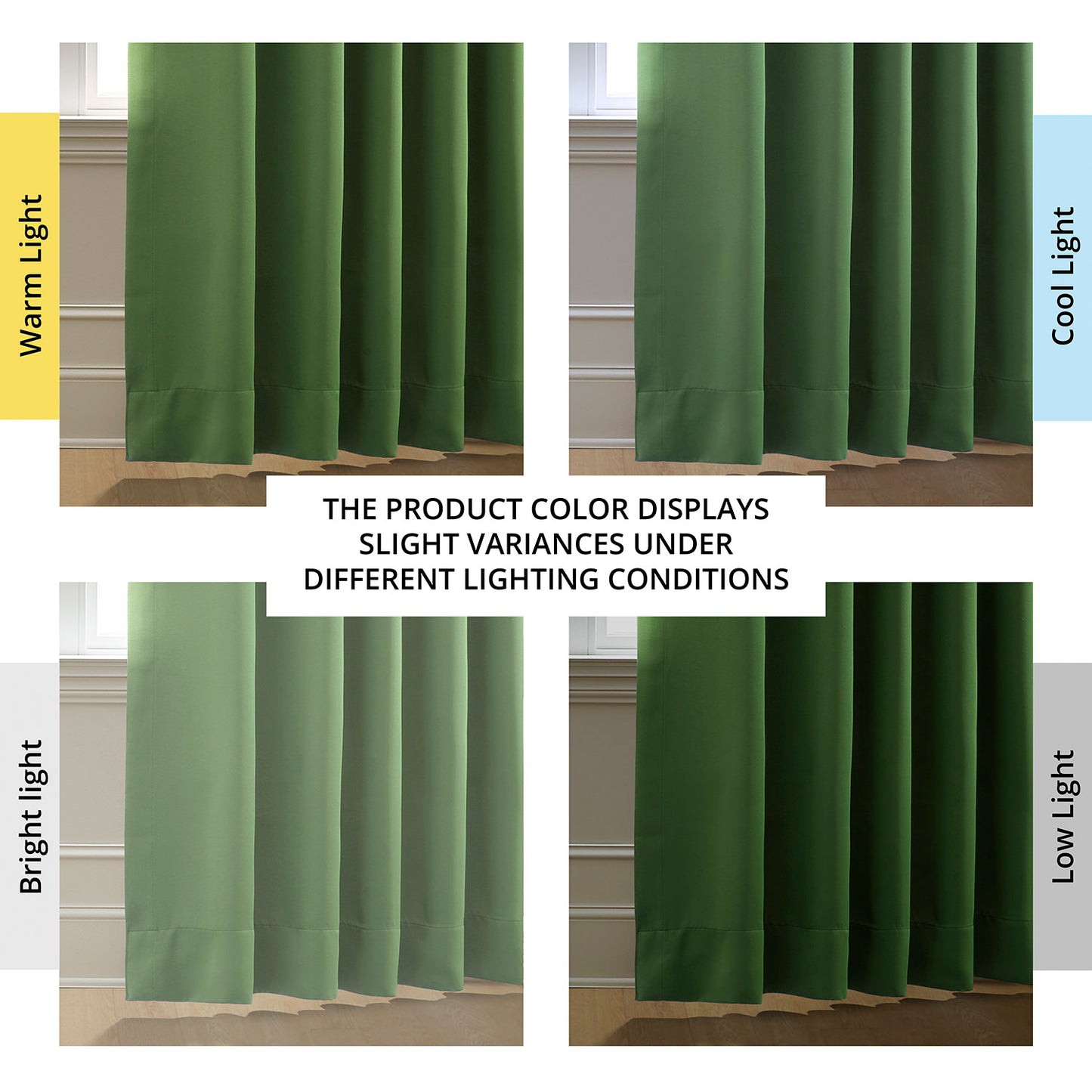 Dark Olive Green Room Darkening Curtain Pair (2 Panels)