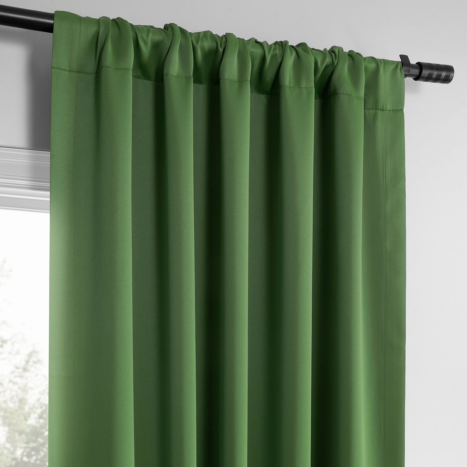 Dark Olive Green Room Darkening Curtain Pair (2 Panels)