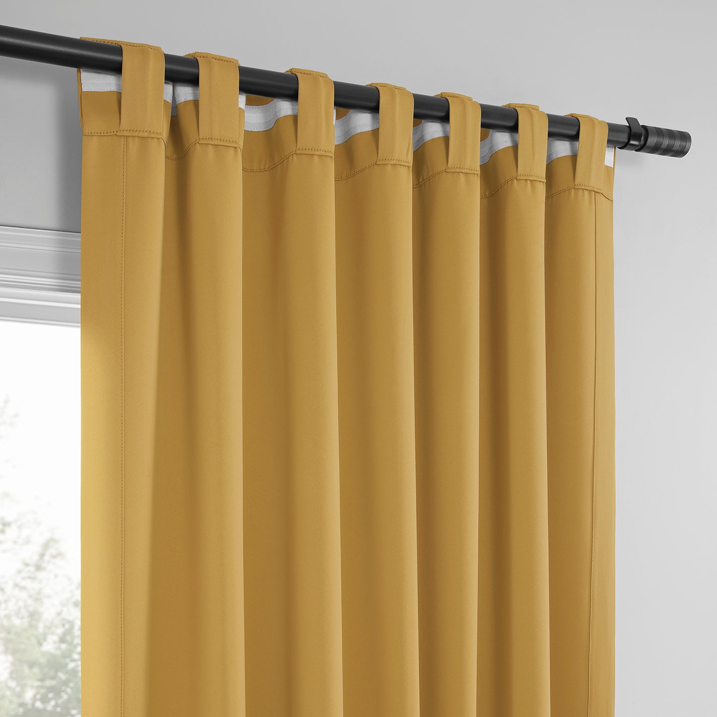 Ochre Room Darkening Curtain Pair (2 Panels)