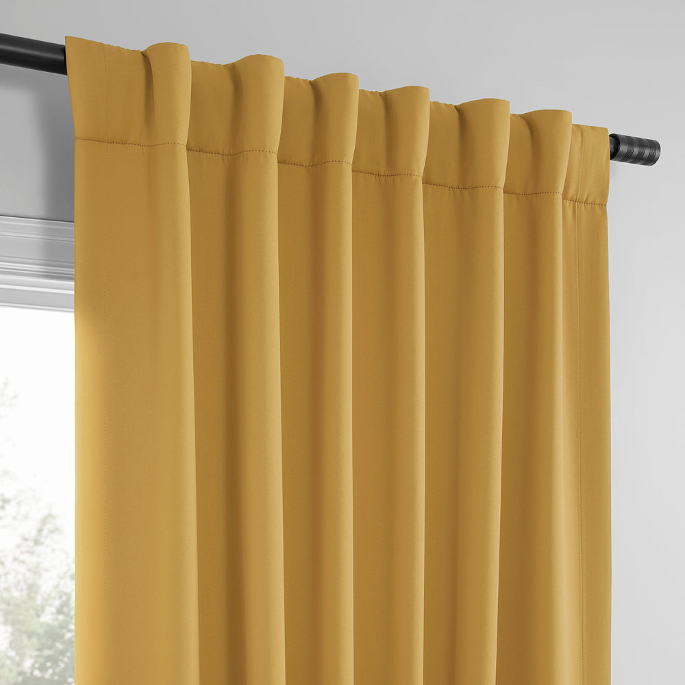 Ochre Room Darkening Curtain Pair (2 Panels)