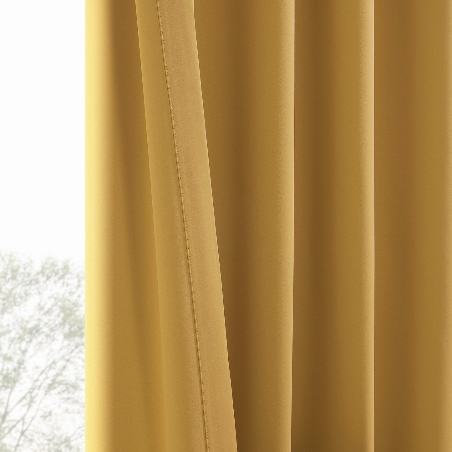 Ochre Room Darkening Curtain Pair (2 Panels)