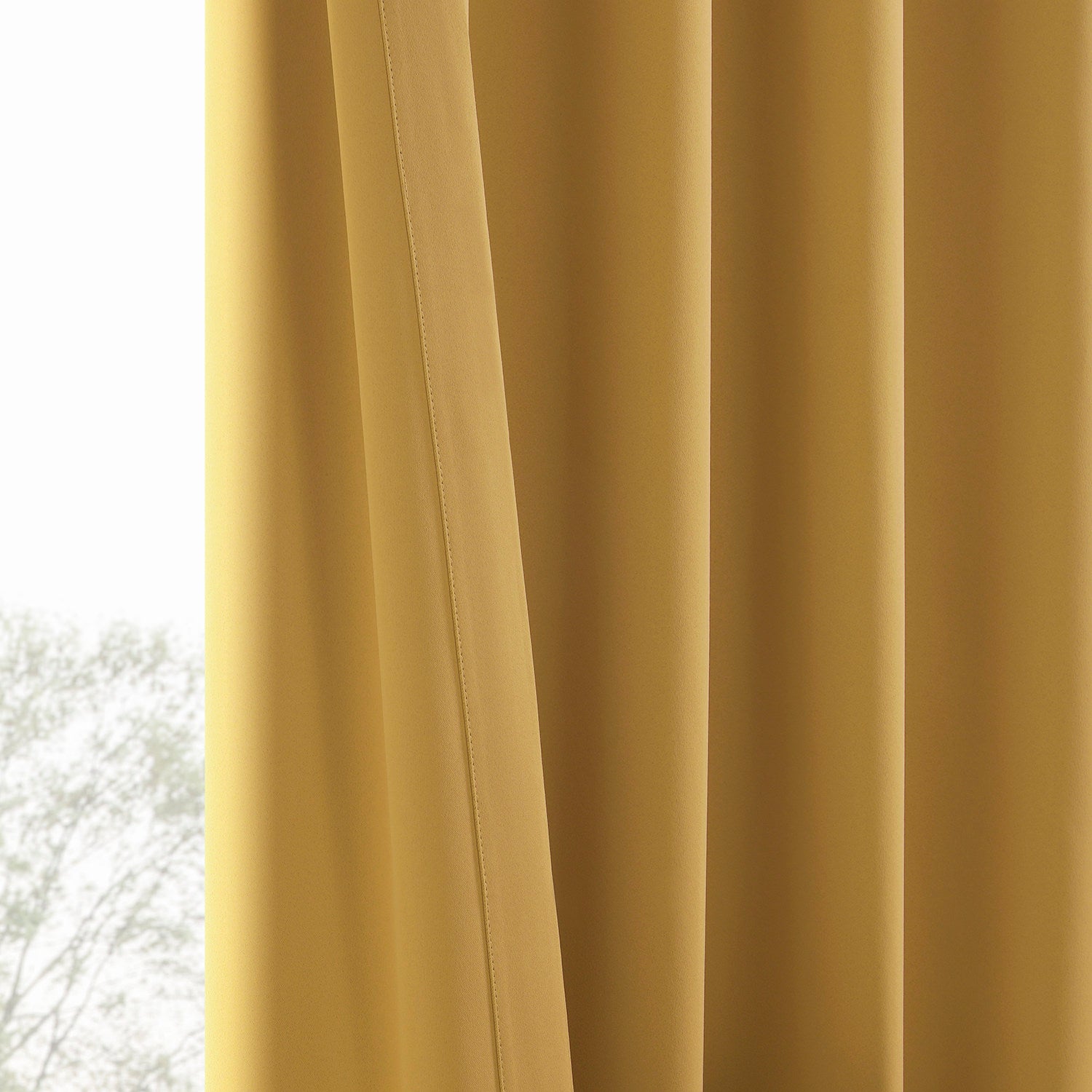 Ochre Room Darkening Curtain Pair (2 Panels)