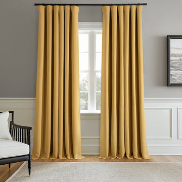 Ochre Room Darkening Curtain Pair (2 Panels)