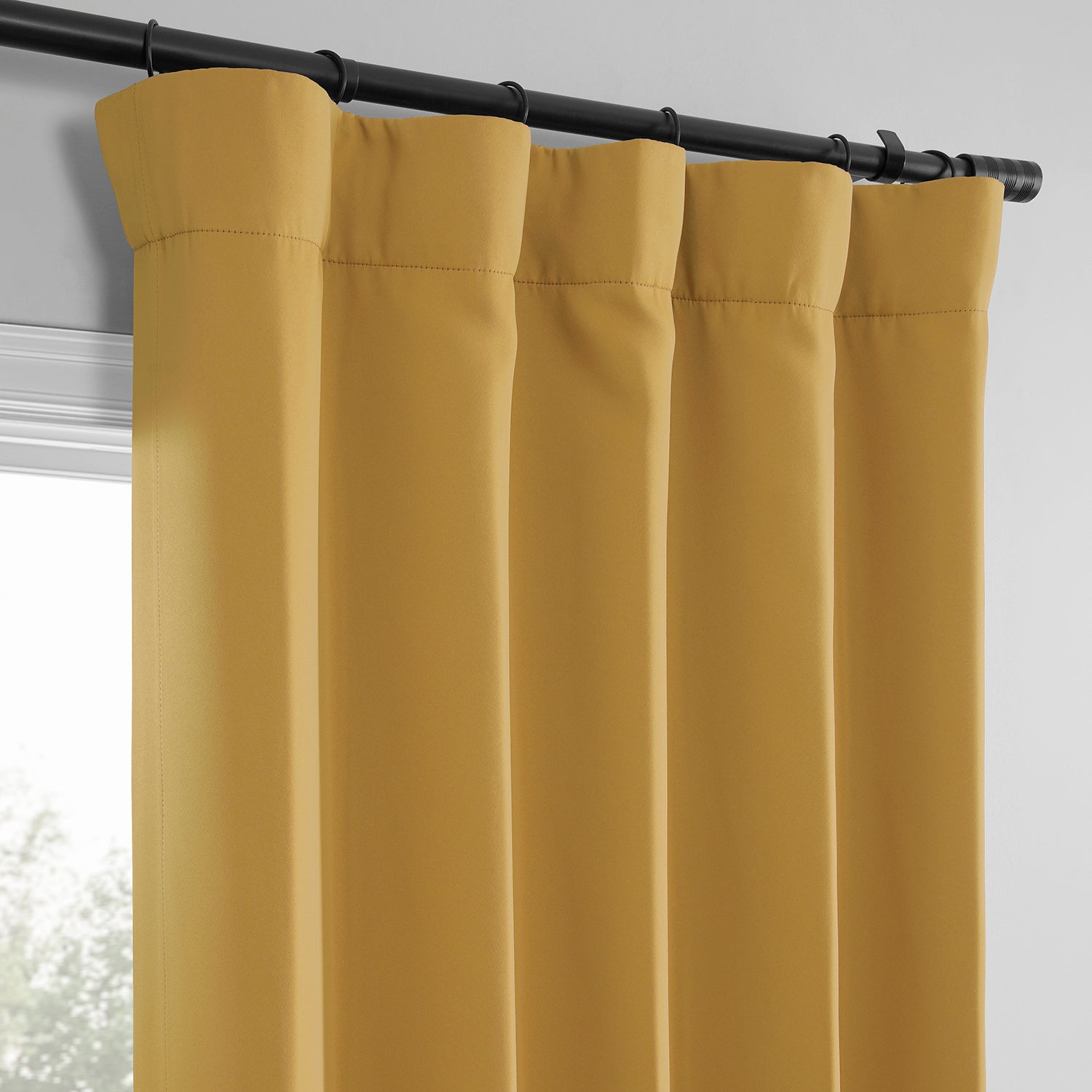 Ochre Room Darkening Curtain Pair (2 Panels)