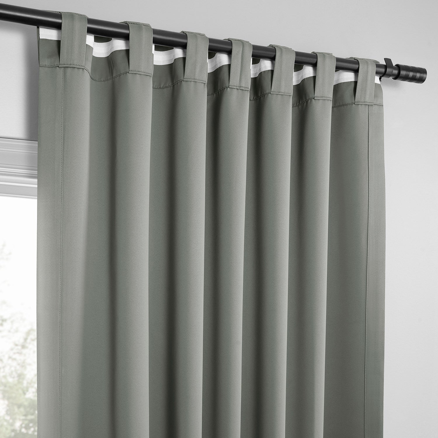 Dark Grey Room Darkening Curtain Pair (2 Panels)