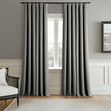 Dark Grey Room Darkening Curtain Pair (2 Panels)