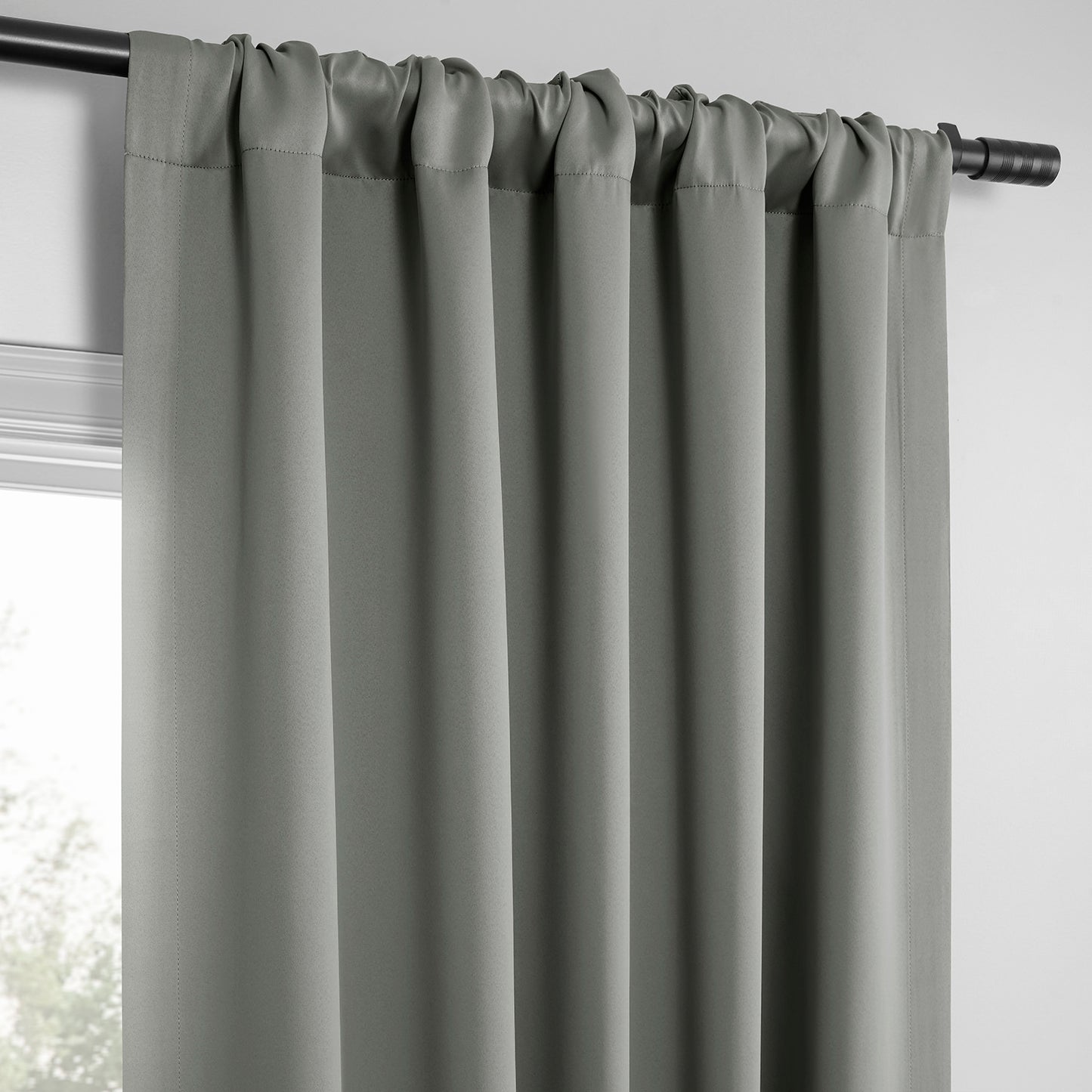 Dark Grey Room Darkening Curtain Pair (2 Panels)