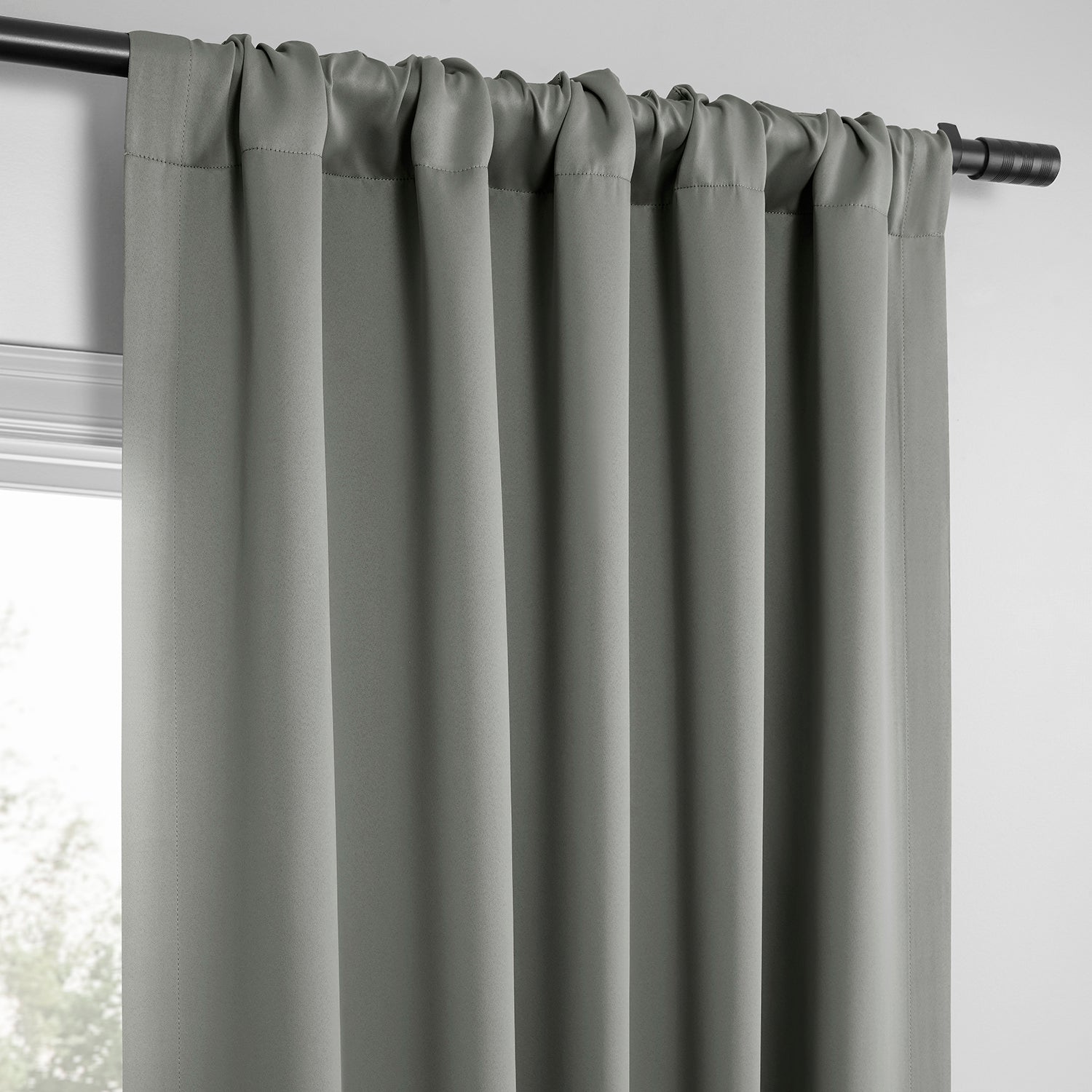 Dark Grey Room Darkening Curtain Pair (2 Panels)