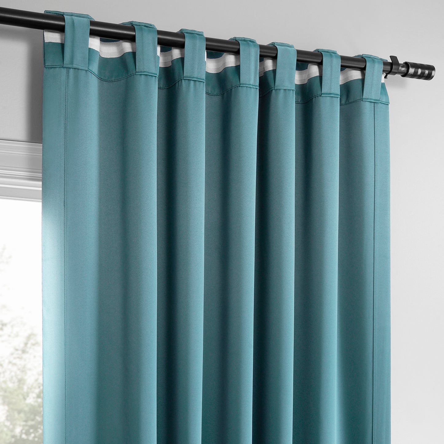 Light Teal Room Darkening Curtain Pair (2 Panels)