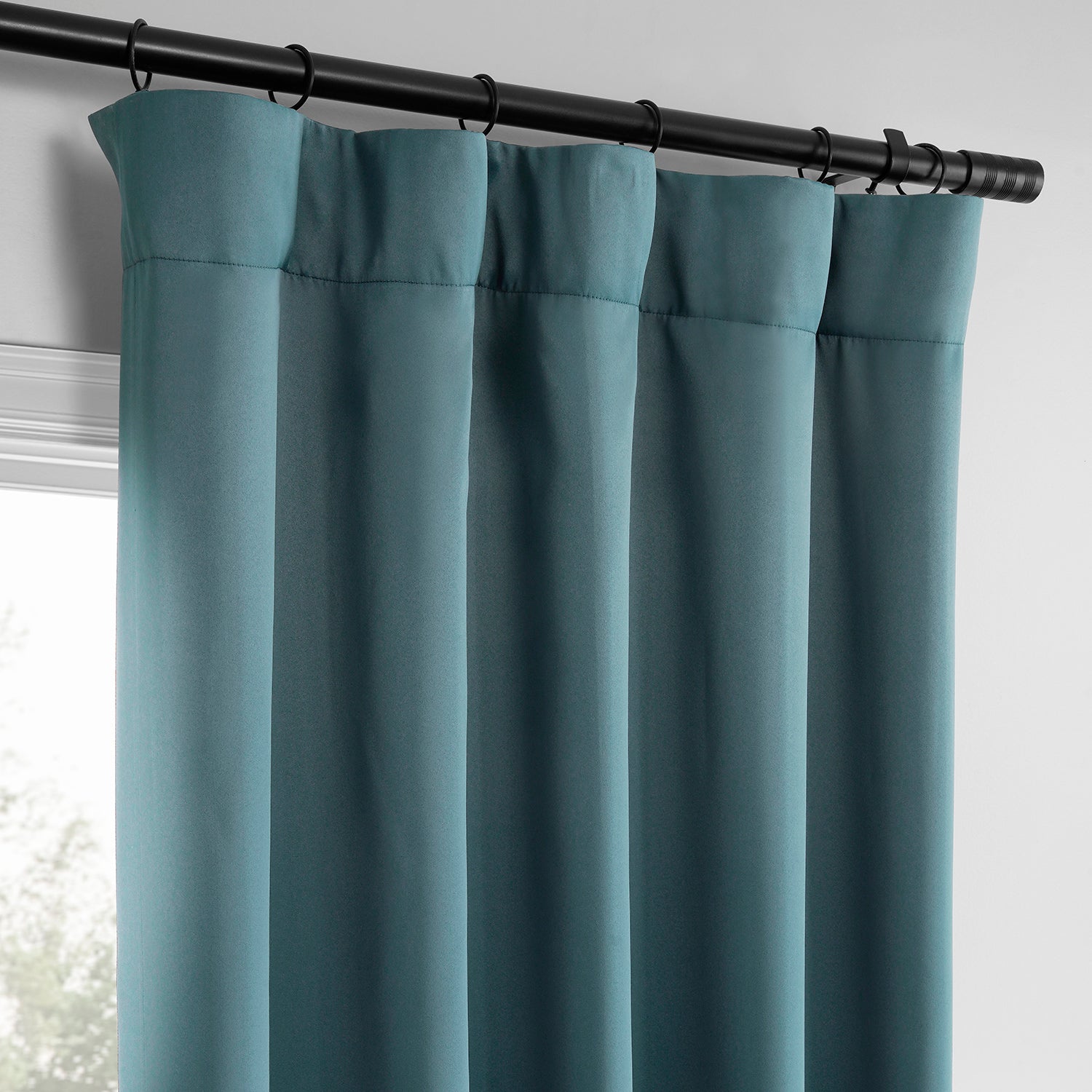 Light Teal Room Darkening Curtain Pair (2 Panels)