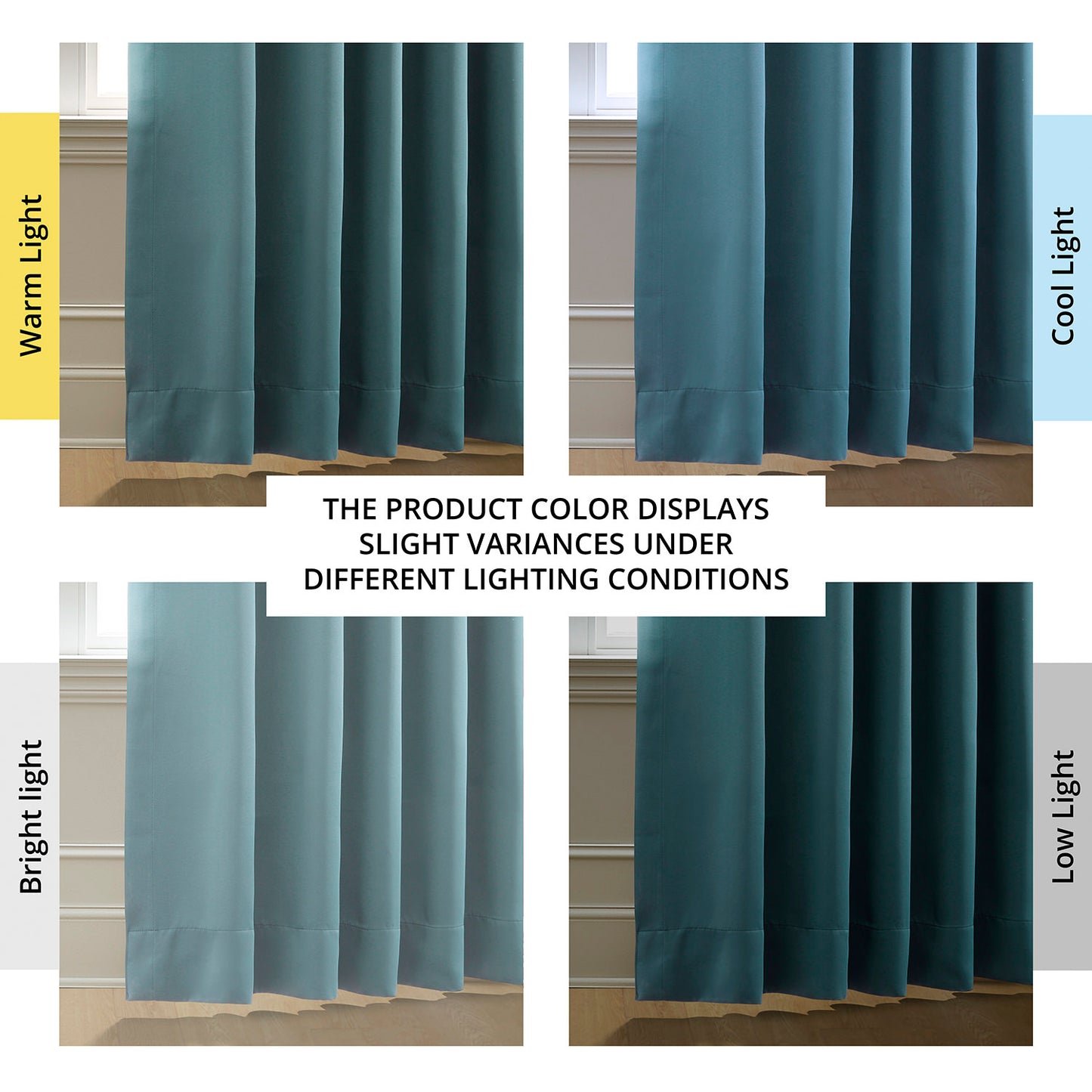 Light Teal Room Darkening Curtain Pair (2 Panels)