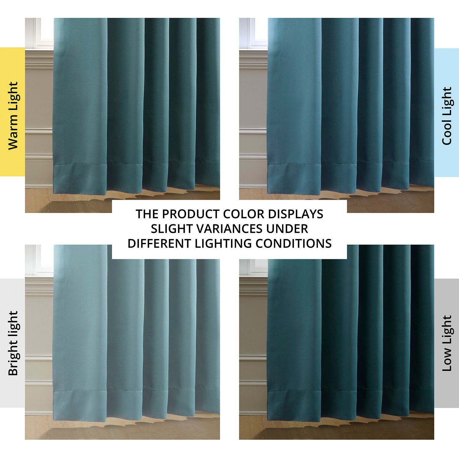 Light Teal Room Darkening Curtain Pair (2 Panels)