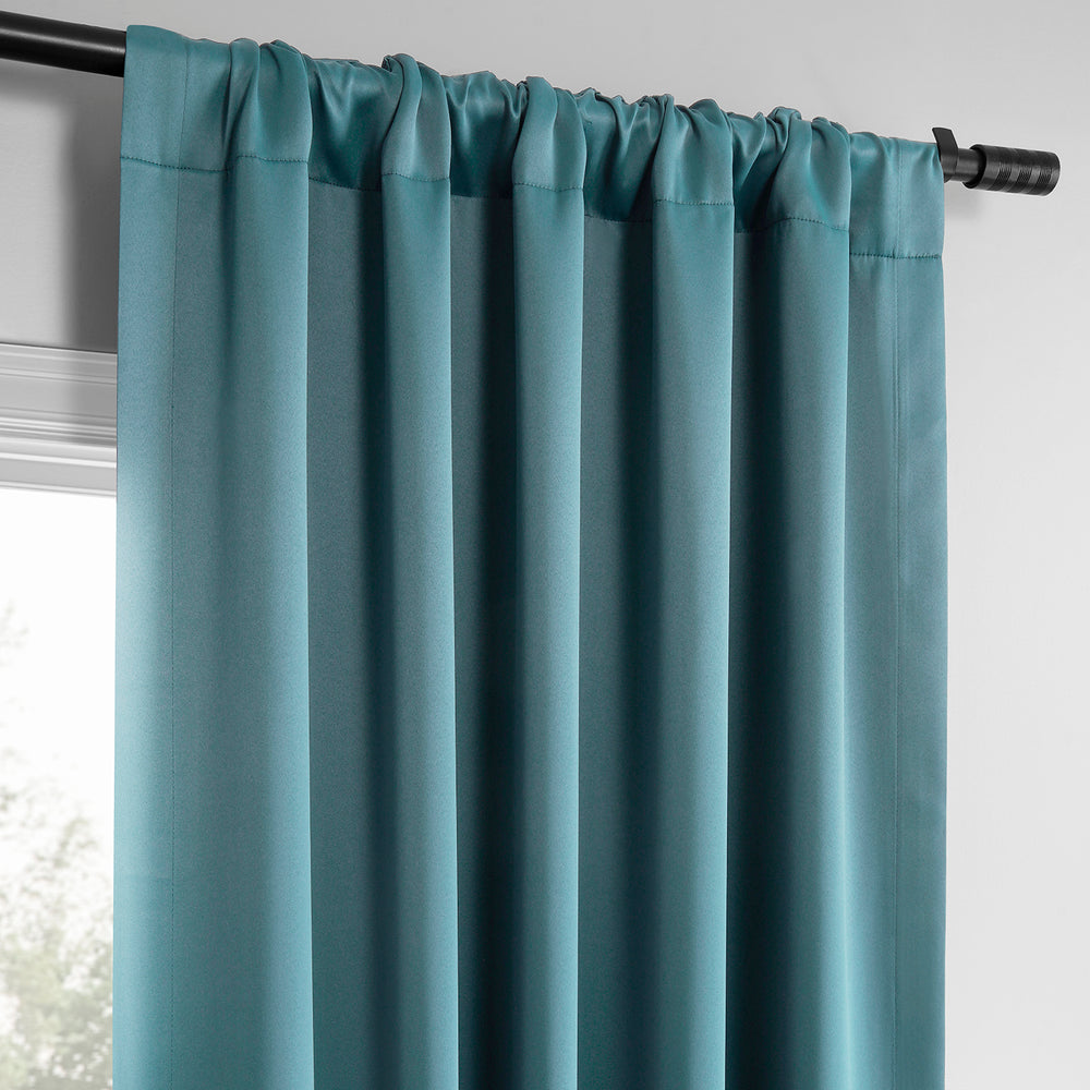 Light Teal Room Darkening Curtain Pair (2 Panels)