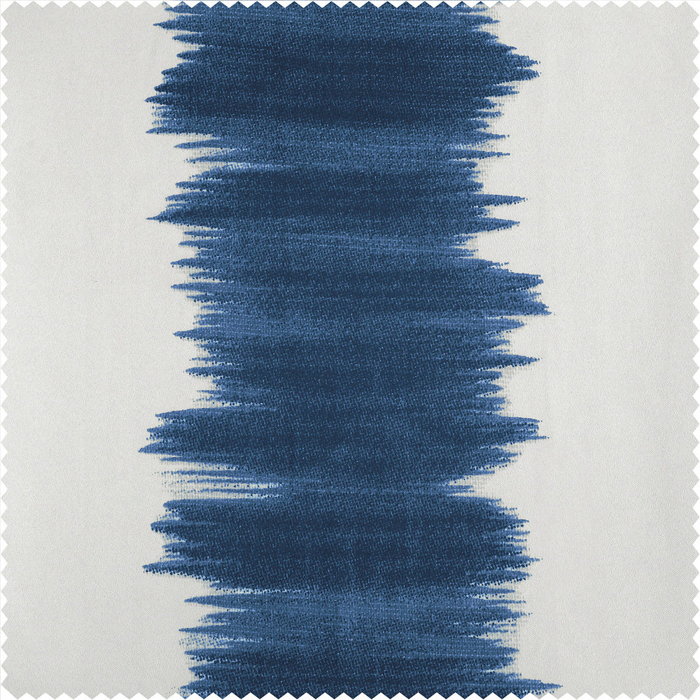 Flambe Blue Striped Custom Curtain