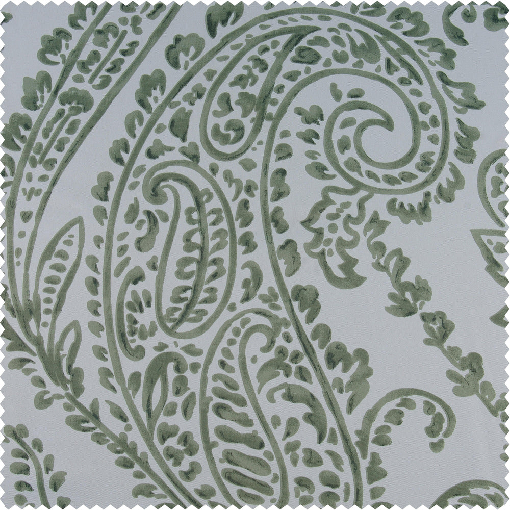 Tea Time Green Floral Custom Curtain