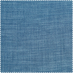 Denim Textured Faux Linen Room Darkening Curtain